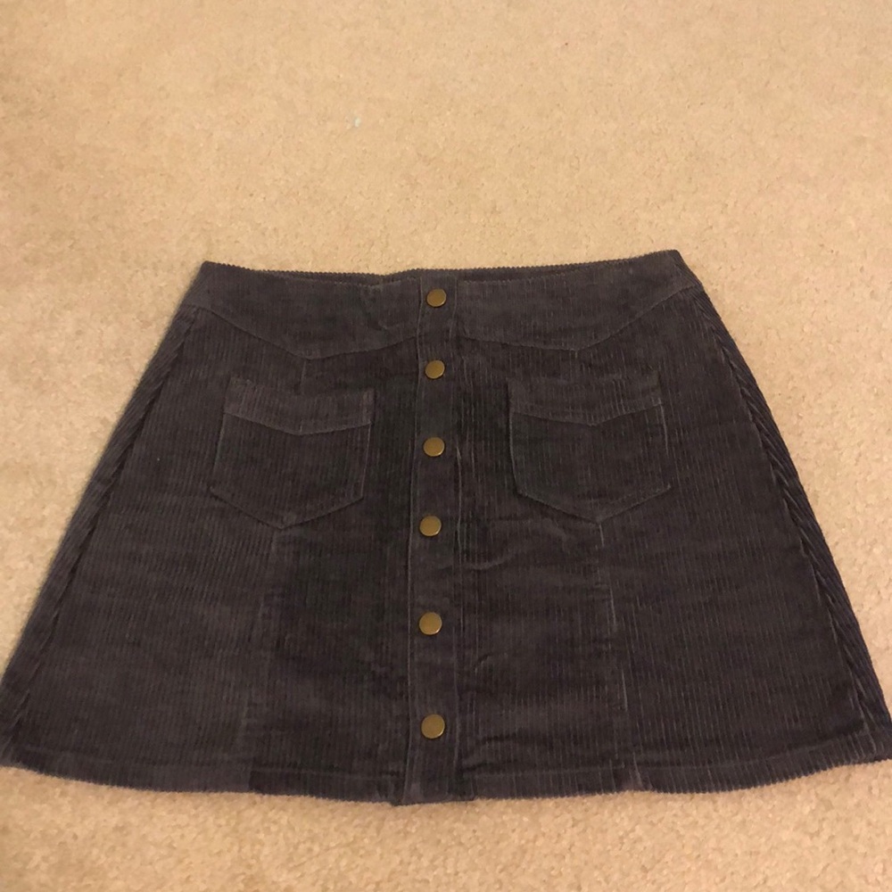 Grey corduroy skirt